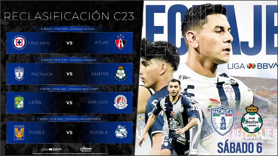 Listos los horarios del repechaje: Pachuca jugará el sábado