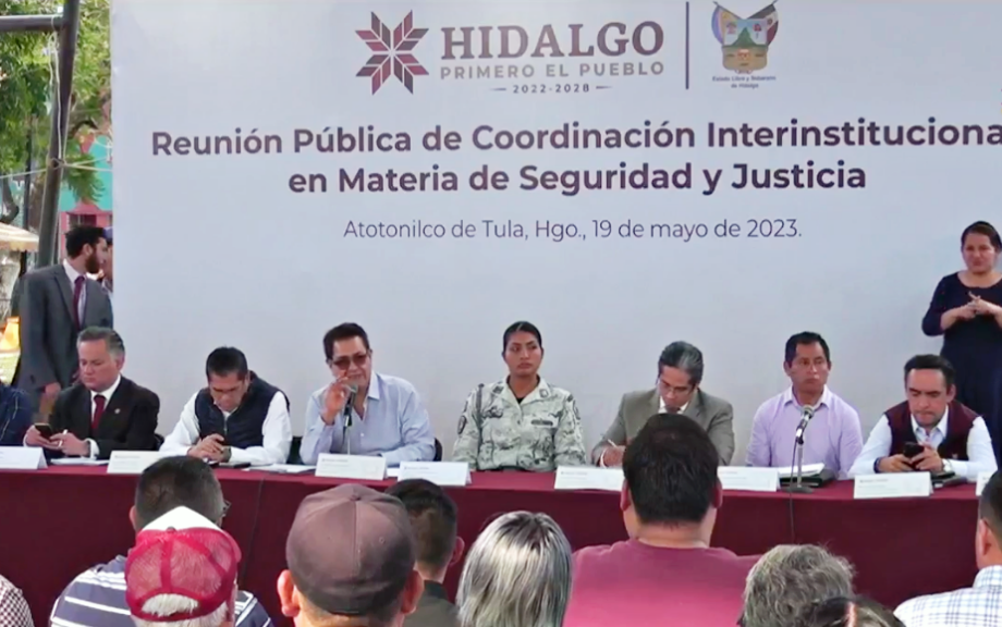 Gobierno realiza reunión con la población luego del ataque ocurrido en Atotonilco de Tula
