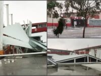Se desploma techumbre de una escuela durante tormenta en Hidalgo