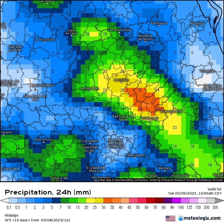 Emiten alerta meteorológica: más lluvias y fuertes granizadas para este lunes en Hidalgo