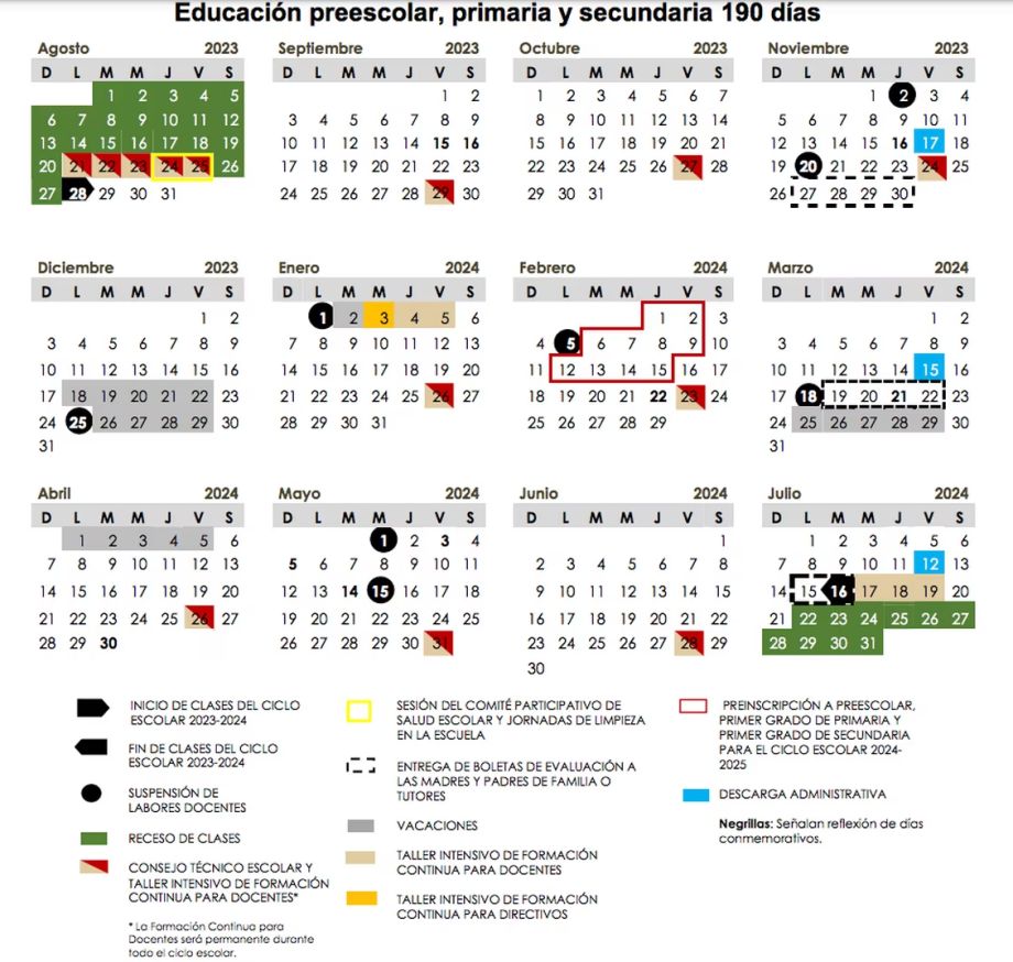 Filtran el nuevo calendario escolar: así será el ciclo 2023-2024 de educación básica