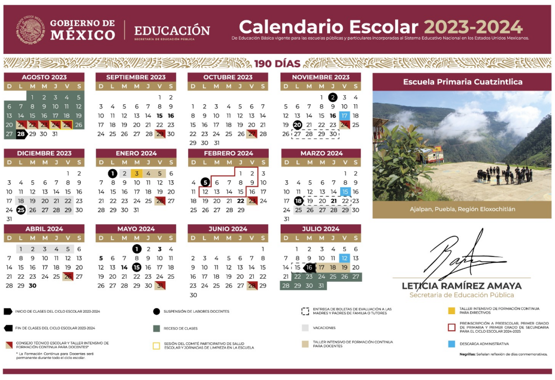 Calendario escolar ciclo 2023-2024: estas son las fechas relevantes puentes y suspensiones