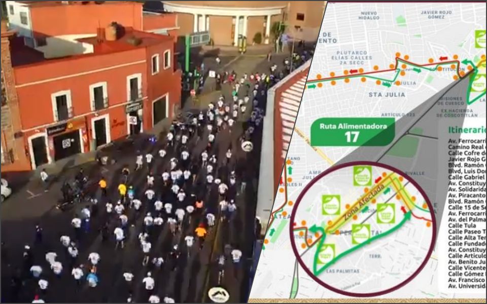 Habrá cierre de calles y recortes operativos del Tuzobús por carrera atlética este domingo en Pachuca