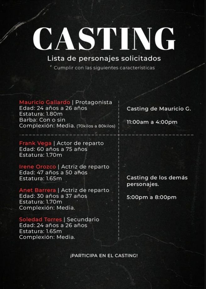 Abrirán casting en Pachuca para participar en película que se filmará en Hidalgo