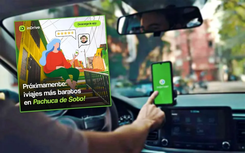 ¿Alternativa al servicio de taxi? inDrive anuncia llegada a Pachuca