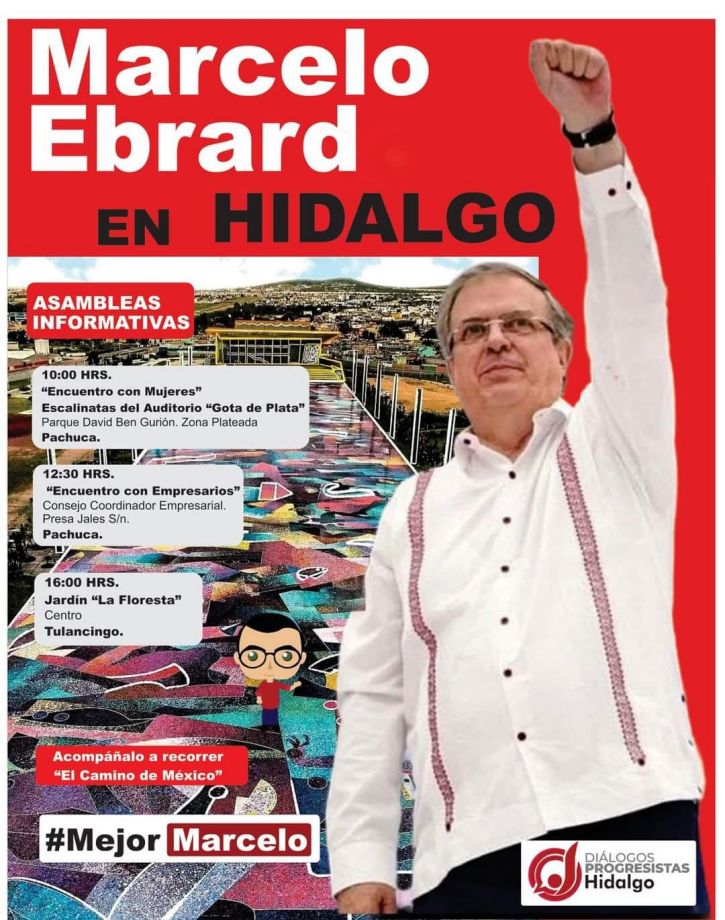 Habrá cierres en calles de Pachuca por evento de Marcelo Ebrard