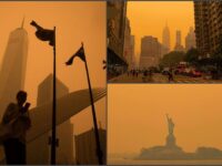 #Galería: Como película apocalíptica, el cielo de Nueva York se tiñe de naranja