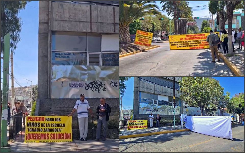 Vecinos realizan manifestación en avenida Revolución de Pachuca