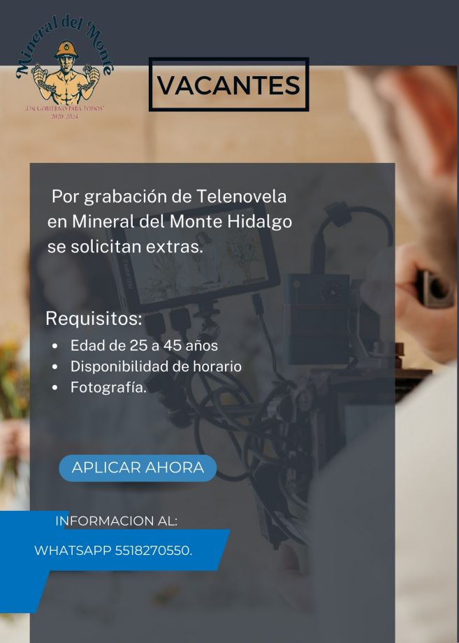 ¿Te gustaría salir en TV? Solicitan extras en Real del Monte para grabación de telenovela