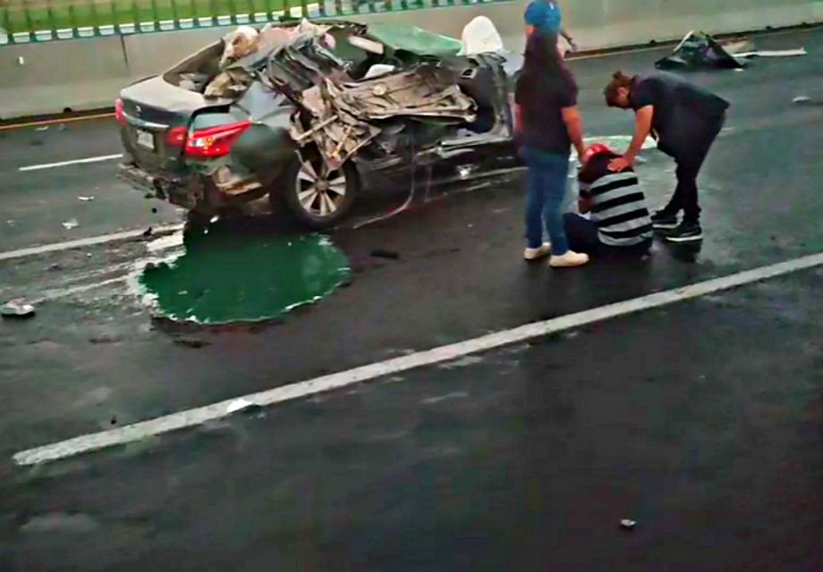 #Trágico 😰 Fallecen dos personas en accidente sobre la México-Pachuca