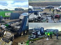 #Video: Impactan tráiler portacoches y tractocamión en Arco Norte, a la altura de Tepeapulco