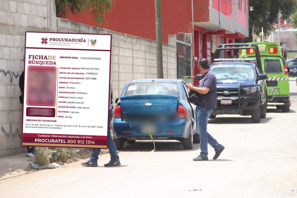 Estaba reportado como desaparecido en Pachuca el hombre hallado sin vida en una cajuela