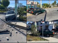#ALaFuga 😮 Estrelló su auto en colonia de Pachuca y lo dejó abandonado