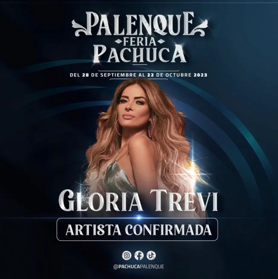 #Oficial 🎤 Revelan primera artista confirmada del Palenque de la Feria de Pachuca 2023