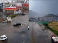 Fugaz aguacero provoca afectaciones en la zona metropolitana de Pachuca (fotos)
