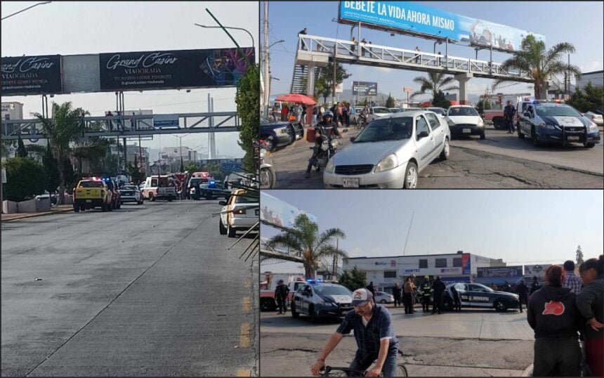 Patrulla accidentada deja policías lesionados y caos en la Supervía Colosio