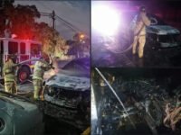 ¡#Fuego! 🔥 Dos autos se incendiaron durante la madrugada de este domingo en Pachuca
