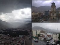 #Aguacero ⛈️ Se desata intensa lluvia en Pachuca | Fotos y video