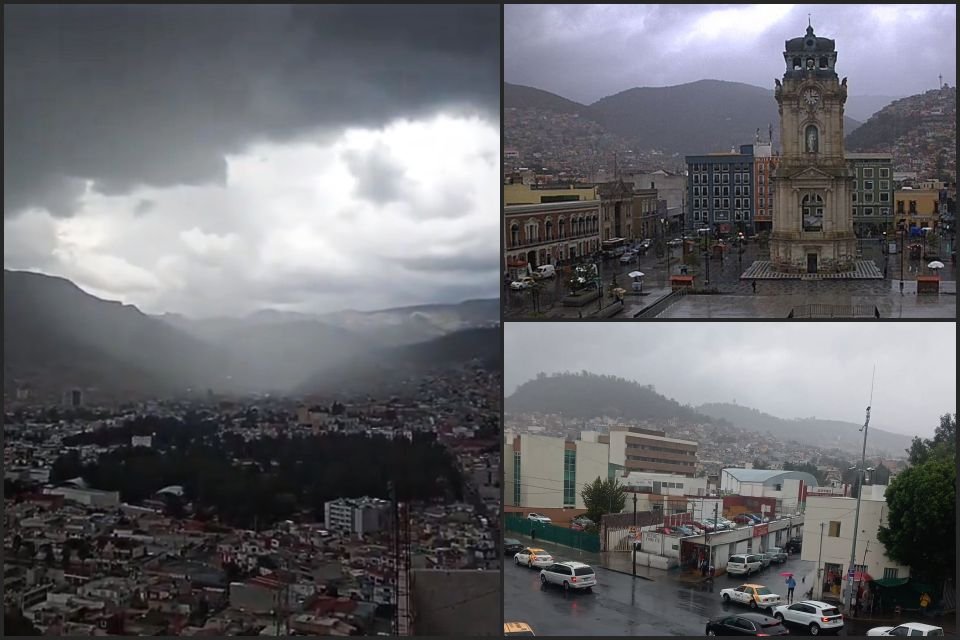 #Aguacero ⛈️ Se desata intensa lluvia en Pachuca | Fotos y video