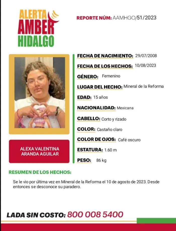 Desaparece quinceañera en Mineral de la Reforma; solicitan ayuda para encontrarla