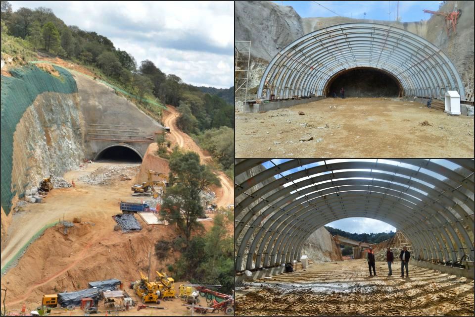 #Fotos 🛣️ Ya se ven los mega túneles... así va la carretera Real del Monte - Entronque Huasca