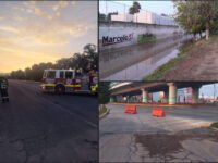 #TómaloEnCuenta ⛔ Sigue cerrado este bulevar de Pachuca por la inundación