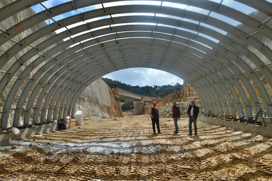 #Fotos 🛣️ Ya se ven los mega túneles... así va la carretera Real del Monte - Entronque Huasca