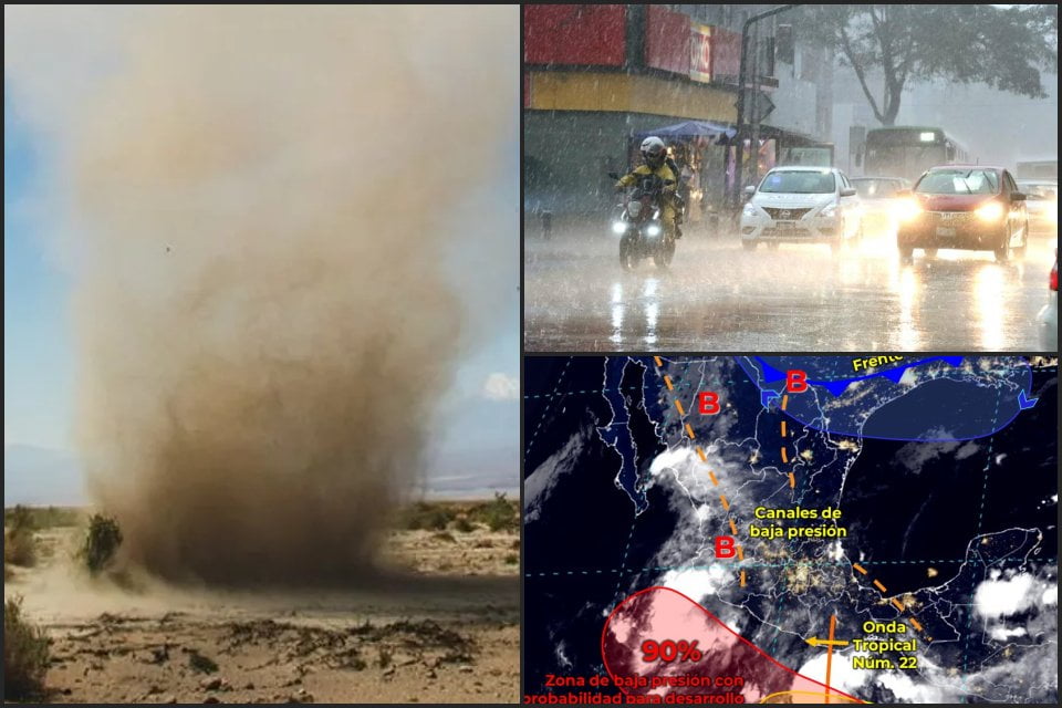 #Clima 🌪️ Pronostican lluvias, fuerte viento y tolvaneras para Hidalgo este martes