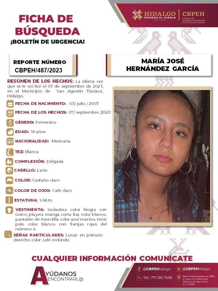 ¿Las has visto? Piden ayuda para encontrar a adolescente desaparecida en San Agustín Tlaxiaca