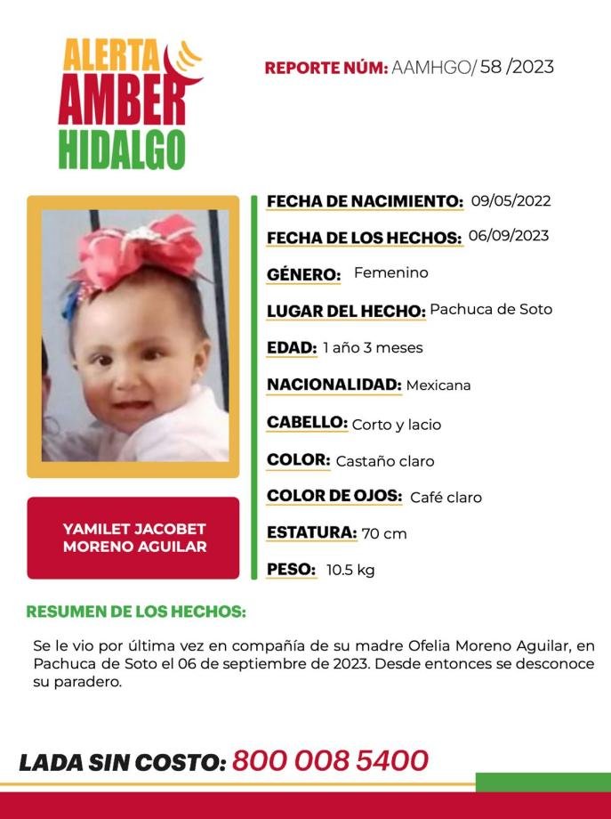 Desaparecen joven madre y su pequeña hija en Pachuca; piden ayuda para encontrarlas