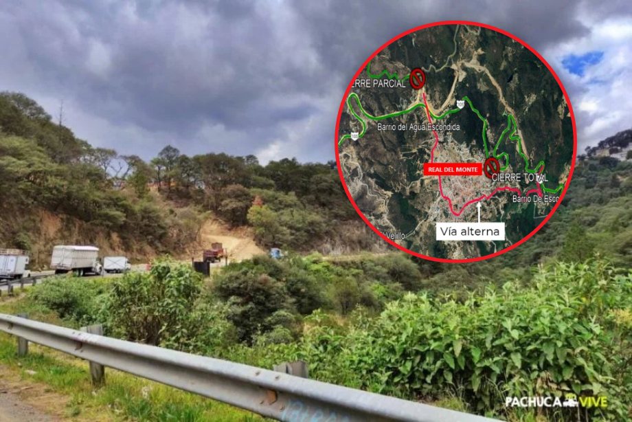 #TómaloEnCuenta 🚧 Habrá cierres totales entre Real del Monte y Huasca a partir del martes