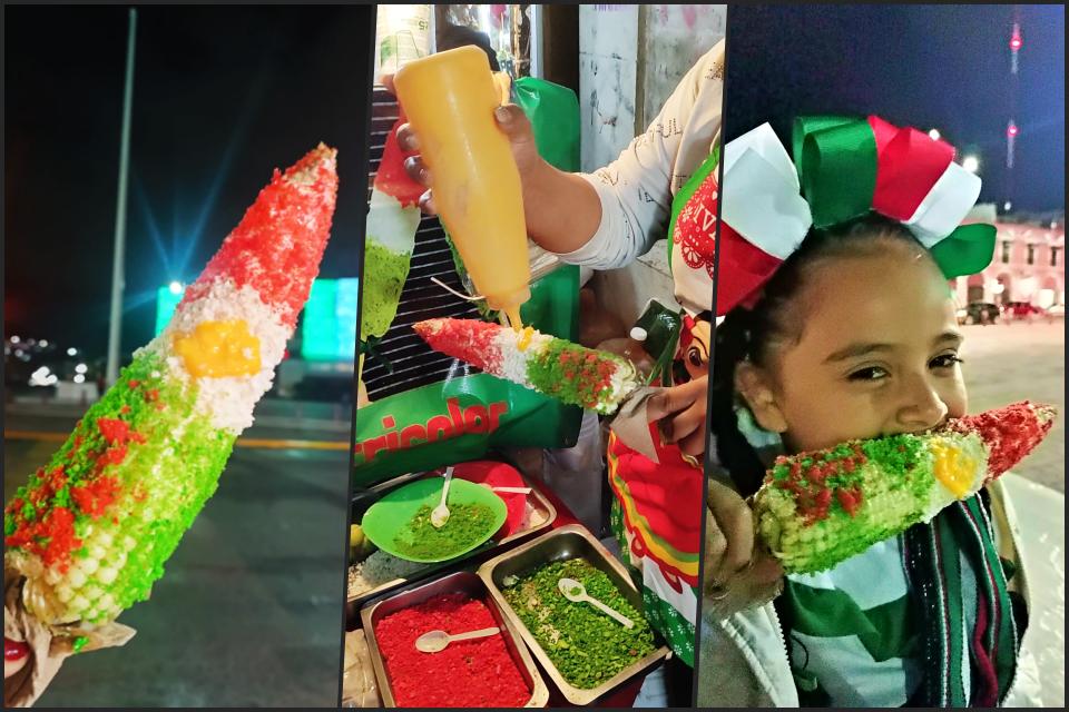 Elote tricolor, el antojo que está causando sensación en Pachuca | VIDEO