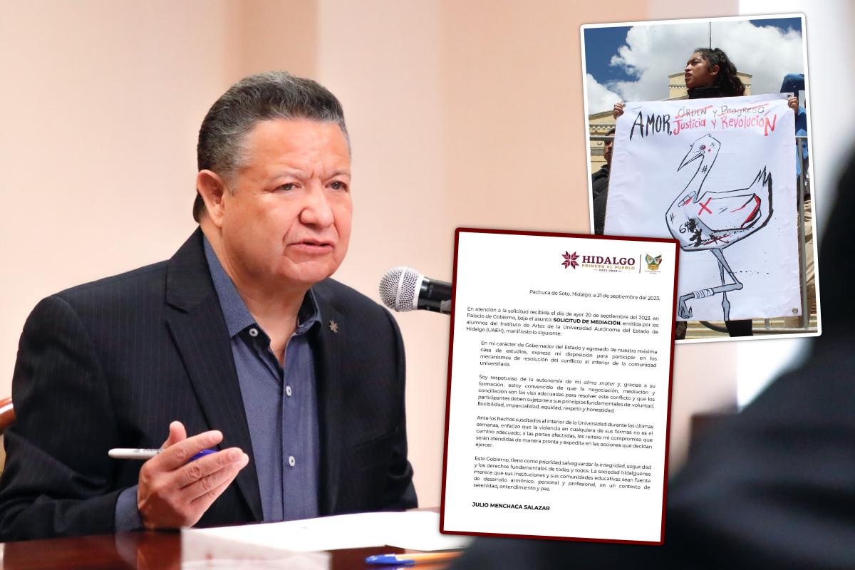 Julio Menchaca atiende solicitud de estudiantes y acepta intervenir en conflicto de la UAEH
