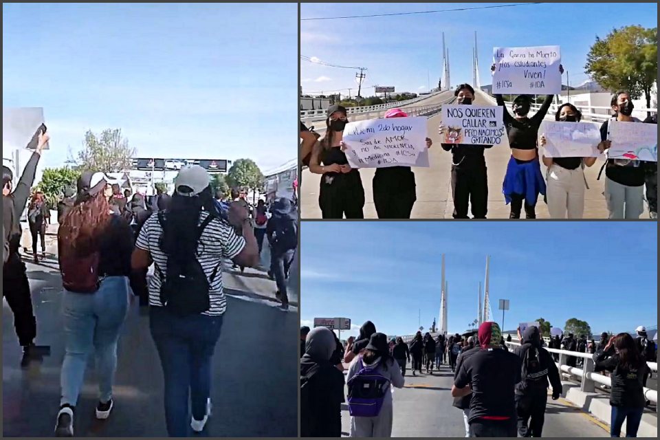 #ConflictoUAEH: Se movilizan estudiantes este viernes en Pachuca; bloqueos en Colosio y puente atirantado