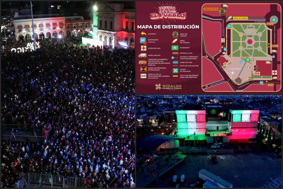 ¿Asistirás al Grito del 15 de septiembre en plaza Juárez? Checa el mapa de distribución del evento