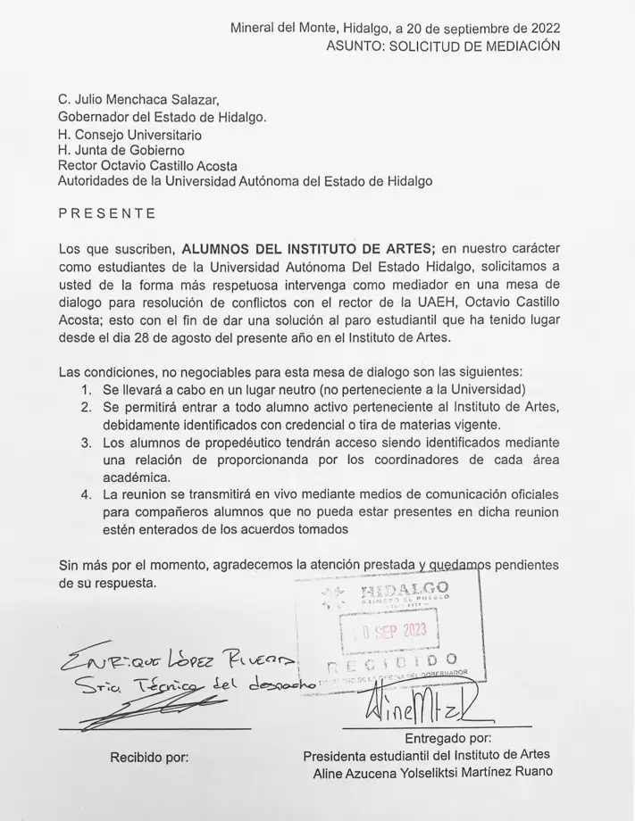 Julio Menchaca atiende solicitud de estudiantes y acepta intervenir en conflicto de la UAEH 4 Julio Menchaca atiende solicitud de estudiantes y acepta intervenir en conflicto de la UAEH