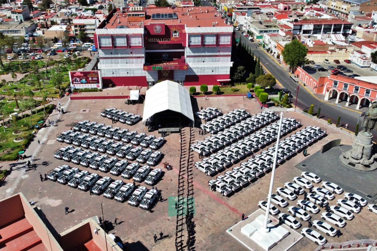 Más de 100 patrullas y 4 mil uniformes nuevos para reforzar la seguridad pública en Hidalgo