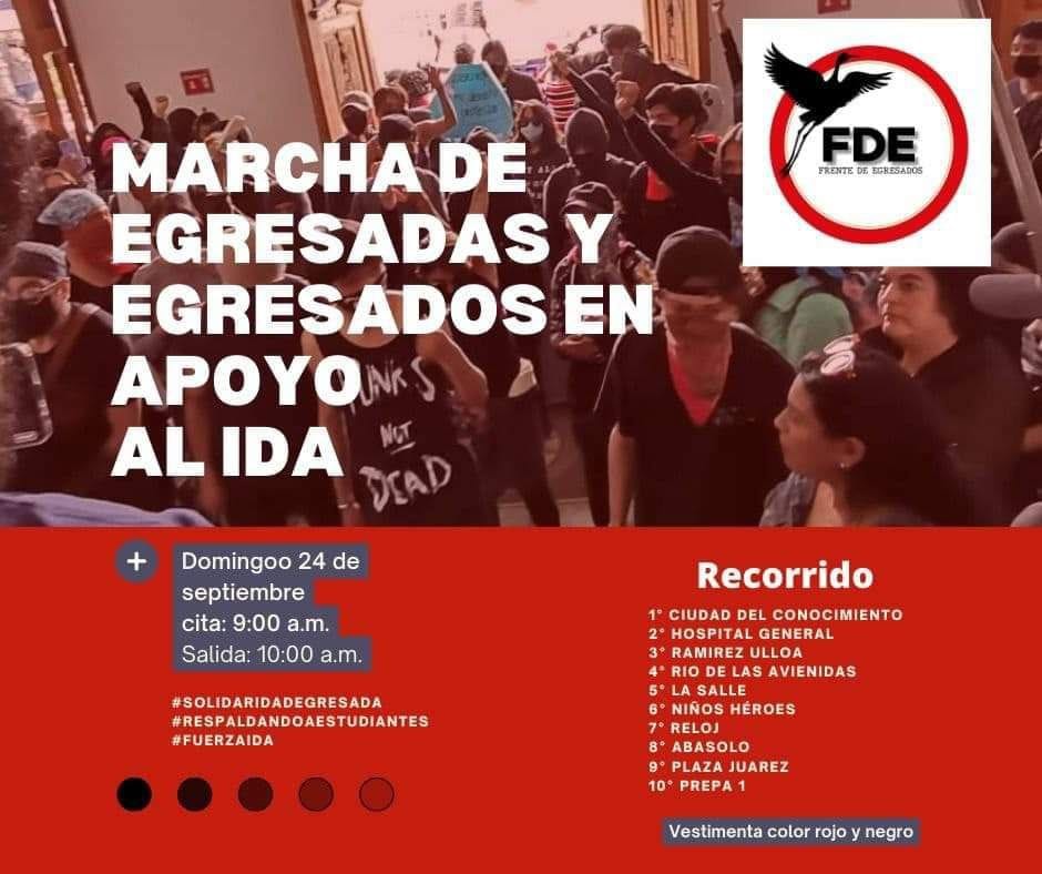 Egresados de la UAEH realizan megamarcha este domingo en Pachuca