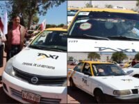 #TómaloEnCuenta 🚖 Si ves un taxi con este distintivo en Pachuca, es un transporte seguro