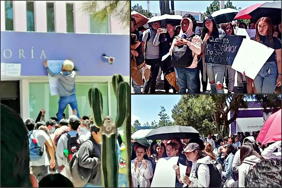 Efecto dominó... Ahora se manifiestan estudiantes de la UPP; protestan contra regreso de acosadores