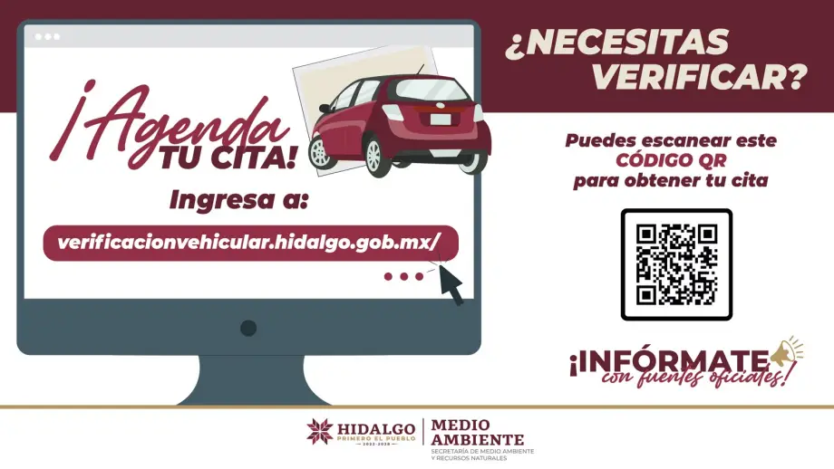 Ya se pueden sacar citas en línea para la verificación vehicular en Hidalgo; así el procedimiento, costos y detalles