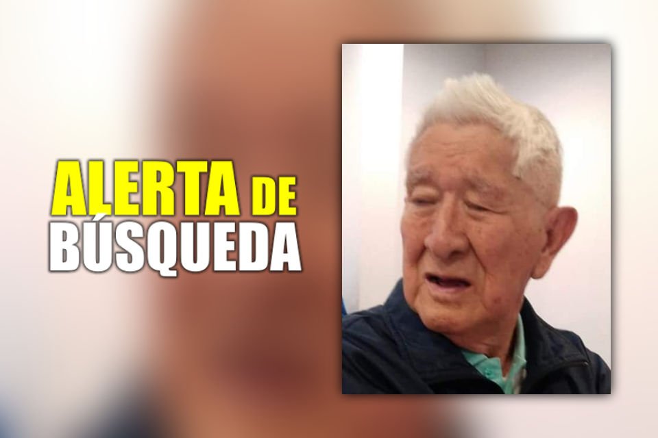 Emiten alerta de búsqueda por hombre de 90 años de edad desaparecido en Pachuca