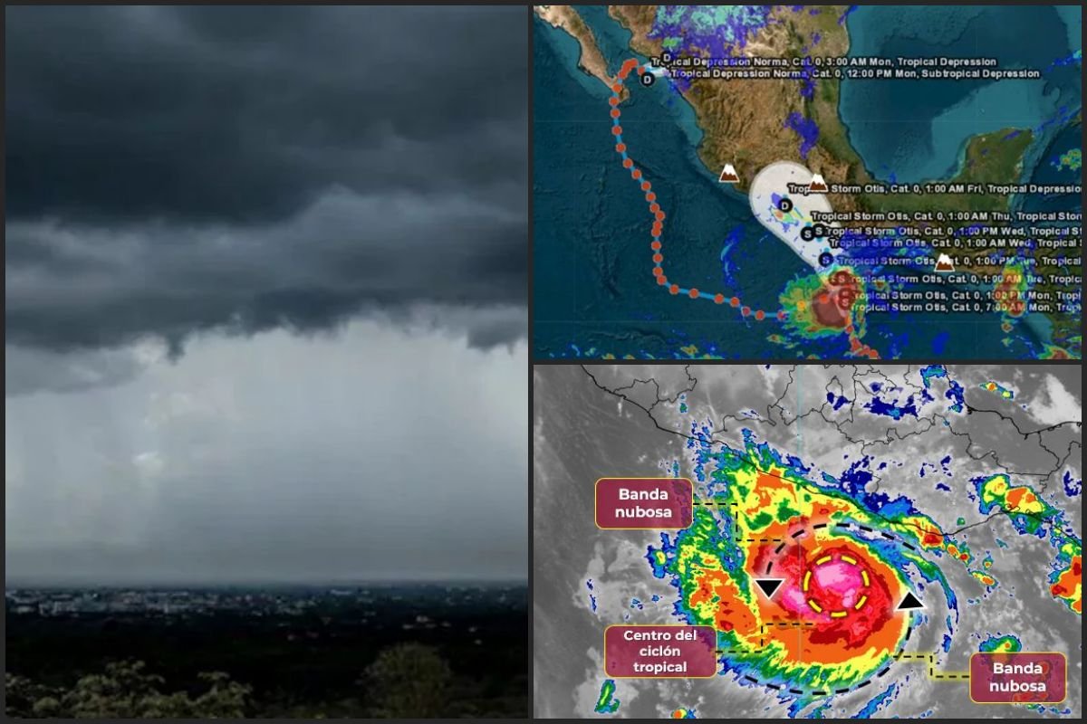 #AvisoMeteorológico 🌀 Tormenta tropical Otis afectará a Hidalgo con lluvias