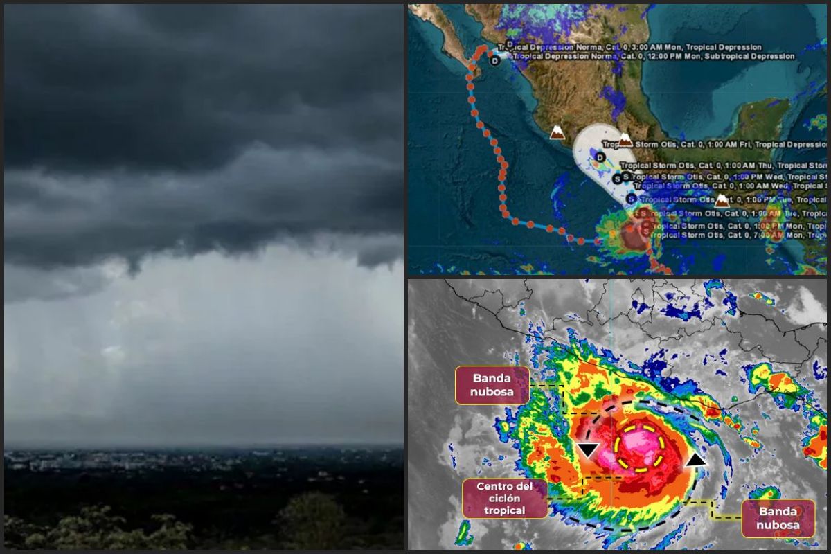 #AvisoMeteorológico 🌀 Tormenta tropical Otis afectará a Hidalgo con lluvias