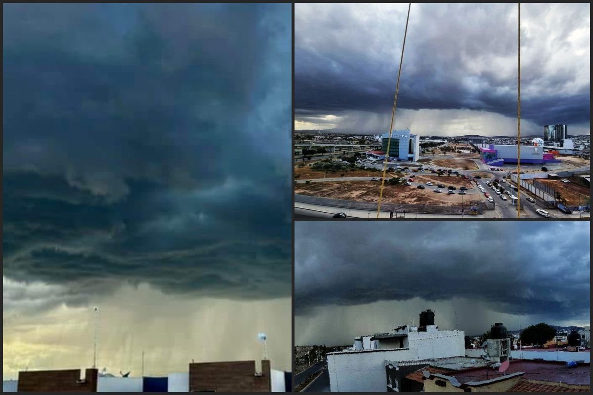 #Fotos 🌧 Así luce el cielo esta tarde de tormenta en Pachuca