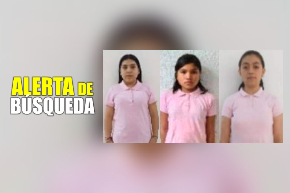 Desaparecen tres menores en Pachuca; piden ayuda para encontrarlas