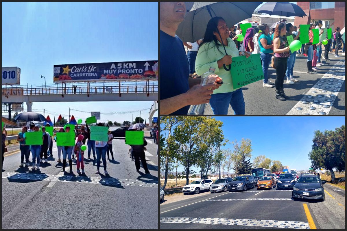 Bloquean padres de familia la México-Pachuca; denuncian que niños fueron abusados en preescolar de San Pedro Huaquilpan