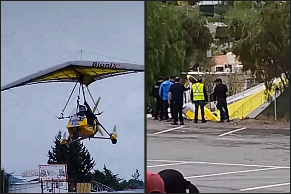 El 'Mexicánico' Martín Vaca se estrella en su ultraligero durante exhibición en Ixmiquilpan | VIDEO