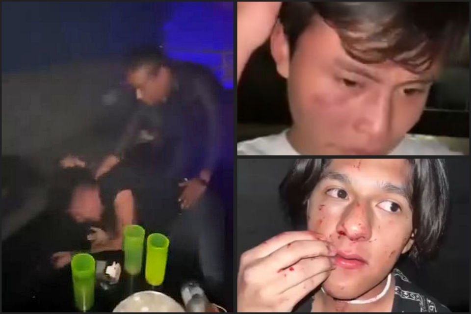 #Video: Captan golpiza de elementos de seguridad a jóvenes en bar de Pachuca