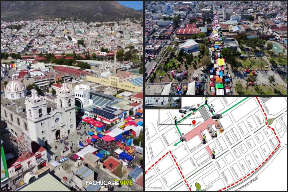 Cierre de calles y operativo en Pachuca por las fiestas guadalupanas